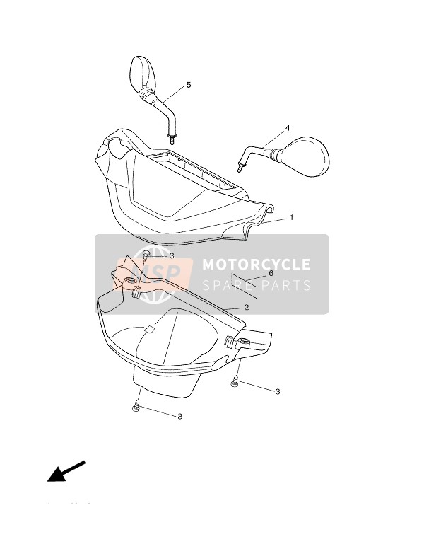 Yamaha CW50L BWS 2003 Kuipwerk 1 voor een 2003 Yamaha CW50L BWS